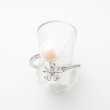 画像2: SILVER リング台 フラワー（芯立）フリーサイズ キュービックジルコニア×6石 (2)