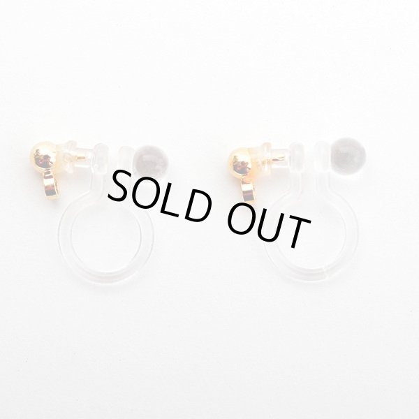 画像2: 樹脂製ノンホールピアス同色2ペア（カン付3mmボール）【高品質パーツ】 (2)