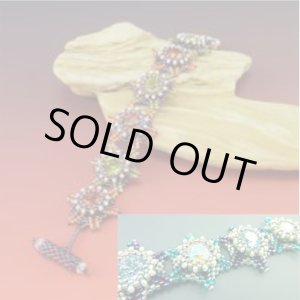 画像: スターフラワー ガーランド ブレスレット Grey, Plum ＆Teal