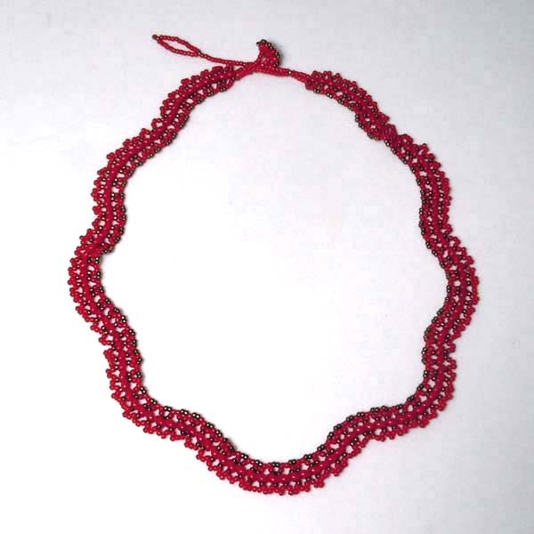 画像2: 【新商品！】ツインビーズのウェービーネックレス by 三島累意 (2)