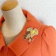 画像2: ビーズ刺繍作るでブローチ〜イチョウ〜by ビーズパフェ 岡本恵子 (2)