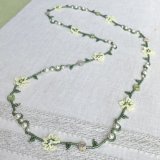 画像: 【再入荷！】小花のロングネックレス 黄色 by Beads工房 brilliant 大槻友美
