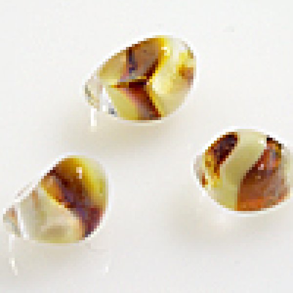 画像3: 【5粒】ティアドロップビーズ 【Caramel Popcorn】 (3)