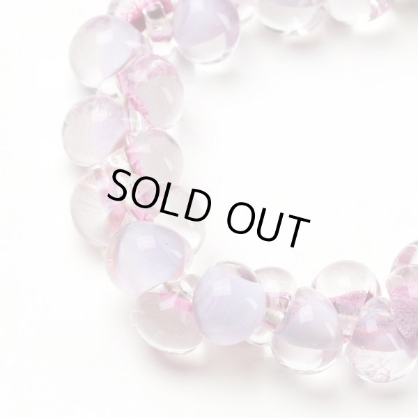 画像1: 【現品限り】【5粒】ティアドロップビーズ【Pink Orchid】 (1)