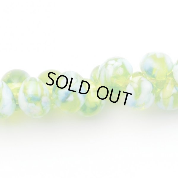 画像2: 【5粒】ティアドロップビーズ【Green Island】 (2)