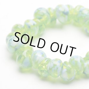 画像: 【5粒】ティアドロップビーズ【Green Island】