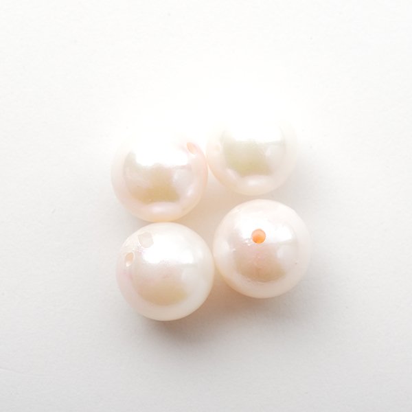 画像2: 【片穴】アコヤ真珠（ラウンド / ホワイト / 7.5mm UP）１個 (2)
