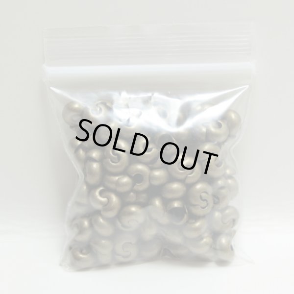 画像2: クリンプ（つぶし玉）カバー4mm　144個　金古美 (2)