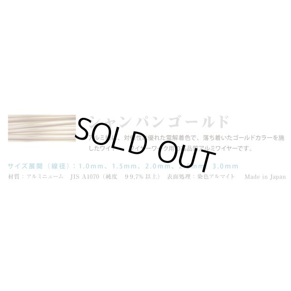 画像3: アーティスティックワイヤー・カラーアルミ線（シャンパンゴールド） (3)