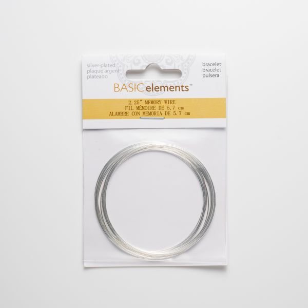 画像1: メモリーワイヤー・ブレスレット用12巻（シルバー）Mサイズ　2.1/4inch（直径57mm）　 (1)