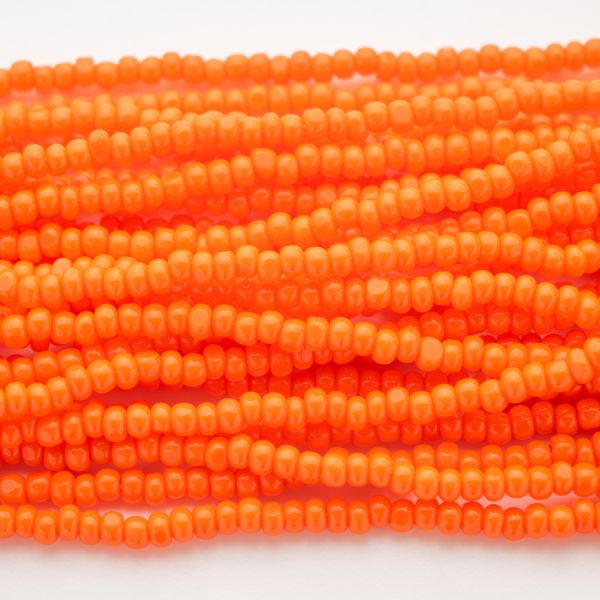 画像1: シャーロット11/0 オレンジ 糸通し (1)