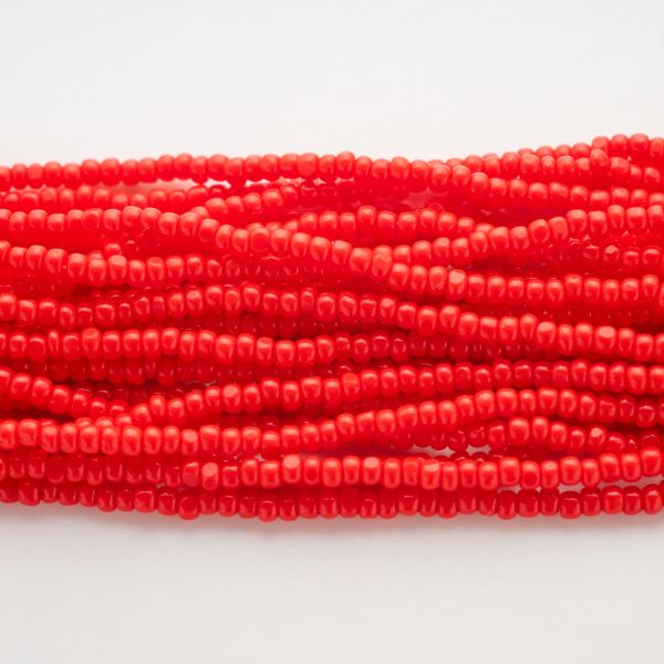 画像1: シャーロット13/0 ライト レッド 糸通し (1)