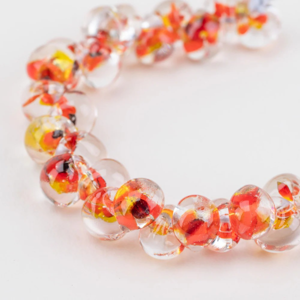 画像1: 【5粒】ティアドロップビーズ 【Molten Pop】 (1)