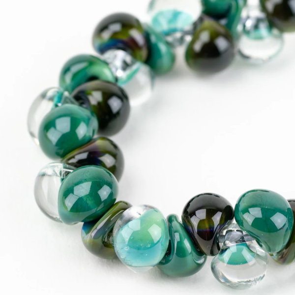 画像1: 【5粒】ティアドロップビーズ 【Dragonshade】 (1)